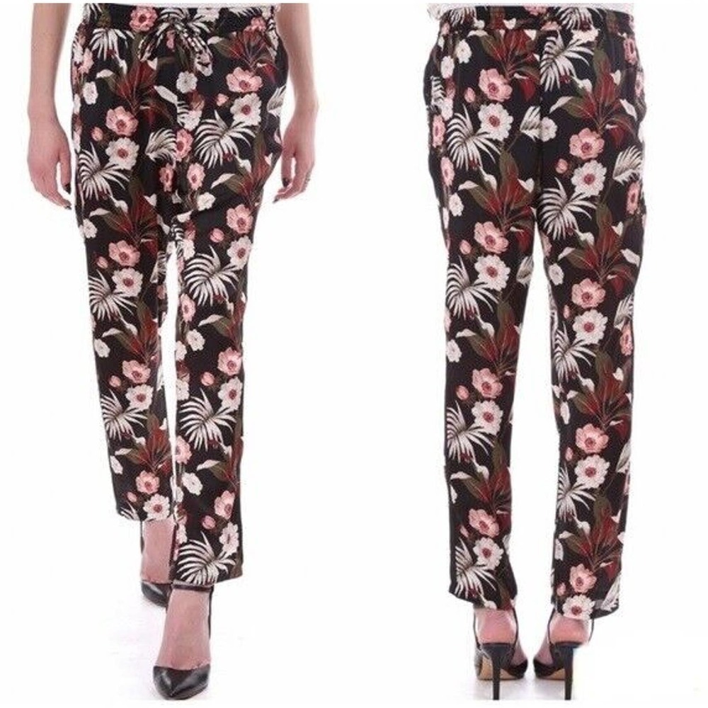 MAISON SCOTCH Miami Deco Trousers Floral Patterned Chino Pants Women's Size 2